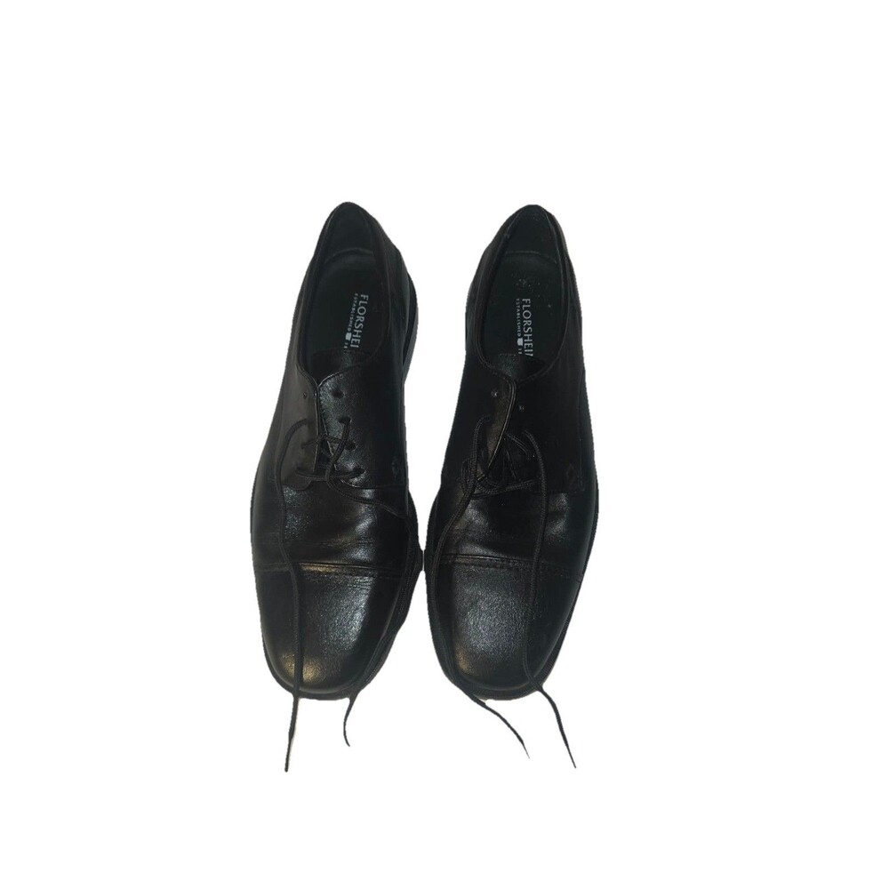Florsheim Shoes Mens 8.5 DWelles Cap Toe Dress Oxford 18358-01 Black Leather